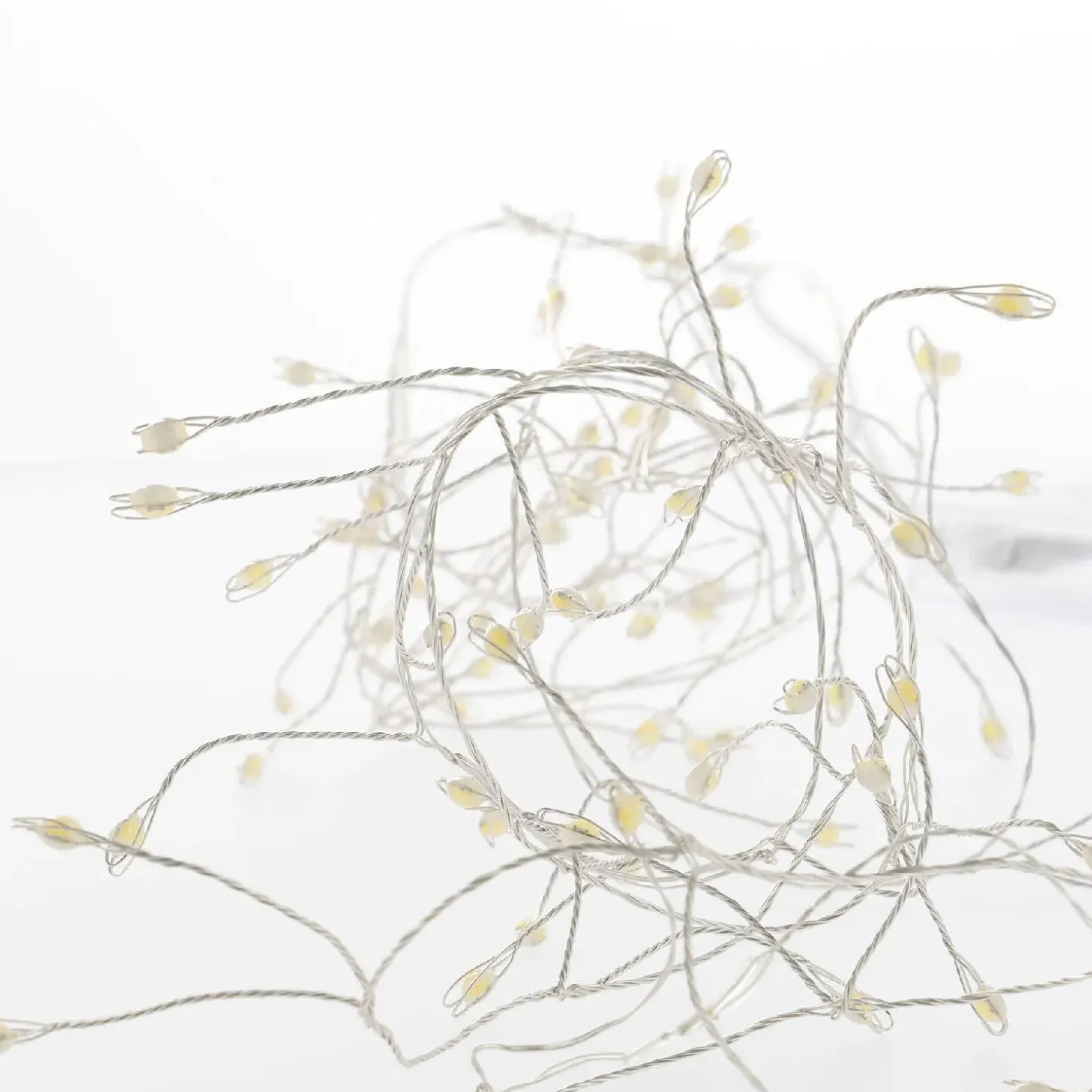 LED-Lichterkette Cluster, Silber, 80er
