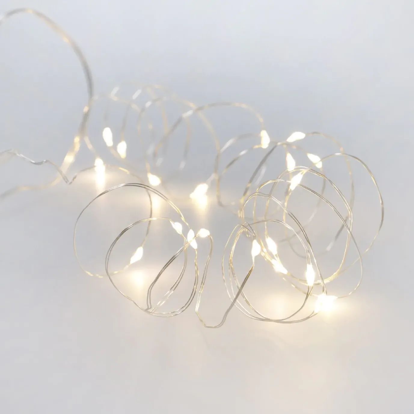 LED-Lichterkette, Silber, 190 Cm
