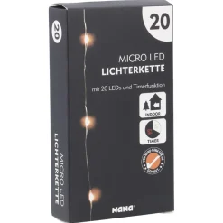 LED-Lichterkette, Silber, 190 Cm