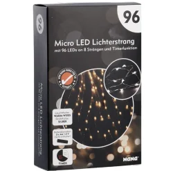 LED-Lichterkette Strang, Timer, 96er, 140 Cm