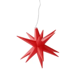 LED-Stern, 16 Zacken, Rot, 12 Cm