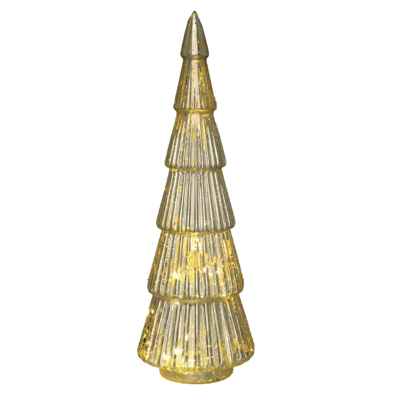 LED-Tanne Metallic, Transparent, 31 Cm