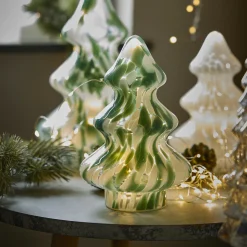 LED-Tanne Sprenkel, Grün/weiß, 20 Cm