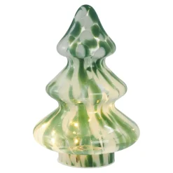 LED-Tanne Sprenkel, Grün/weiß, 27 Cm