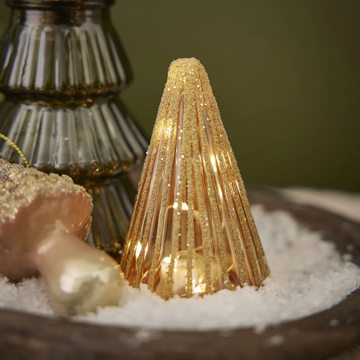 LED-Tanne Transparent, 1 Stufe, 10 Cm