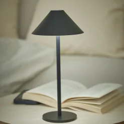 LED-Tischlampe Schirm, Schwarz, 34 Cm