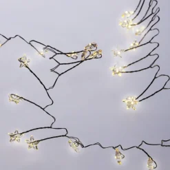 Lichterkette Stern/Cluster, Silber, 48 LED