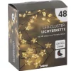 Lichterkette Stern/Cluster, Schwarz, 48 LED