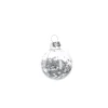 Mini-Kugel Schneeball, Flitter/silber, 4 Cm