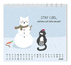 Mini-Tischkalender 2025, Katzen