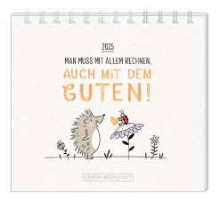 Mini-Tischkalender 2025, Man Muss Mit Allem Rechnen