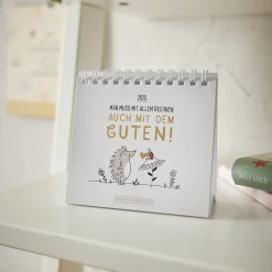 Mini-Tischkalender 2025, Man Muss Mit Allem Rechnen