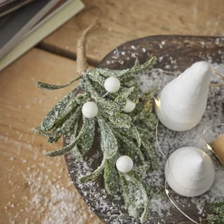 Mistelzweig, Beeren/weiß, Hängend, 22 Cm