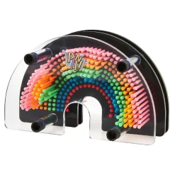 Nagelbild Figur, Regenbogen, Bunt