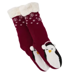Norweger Socken Xmas, Pinguin/rot, Größe 35-42