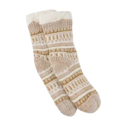Norwegersocken Design, Beige/gold, One Size