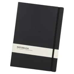 Notizbuch A4, Uni, Schwarz