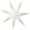Papierstern, 60 Cm, Konfetti/weiß-champagner