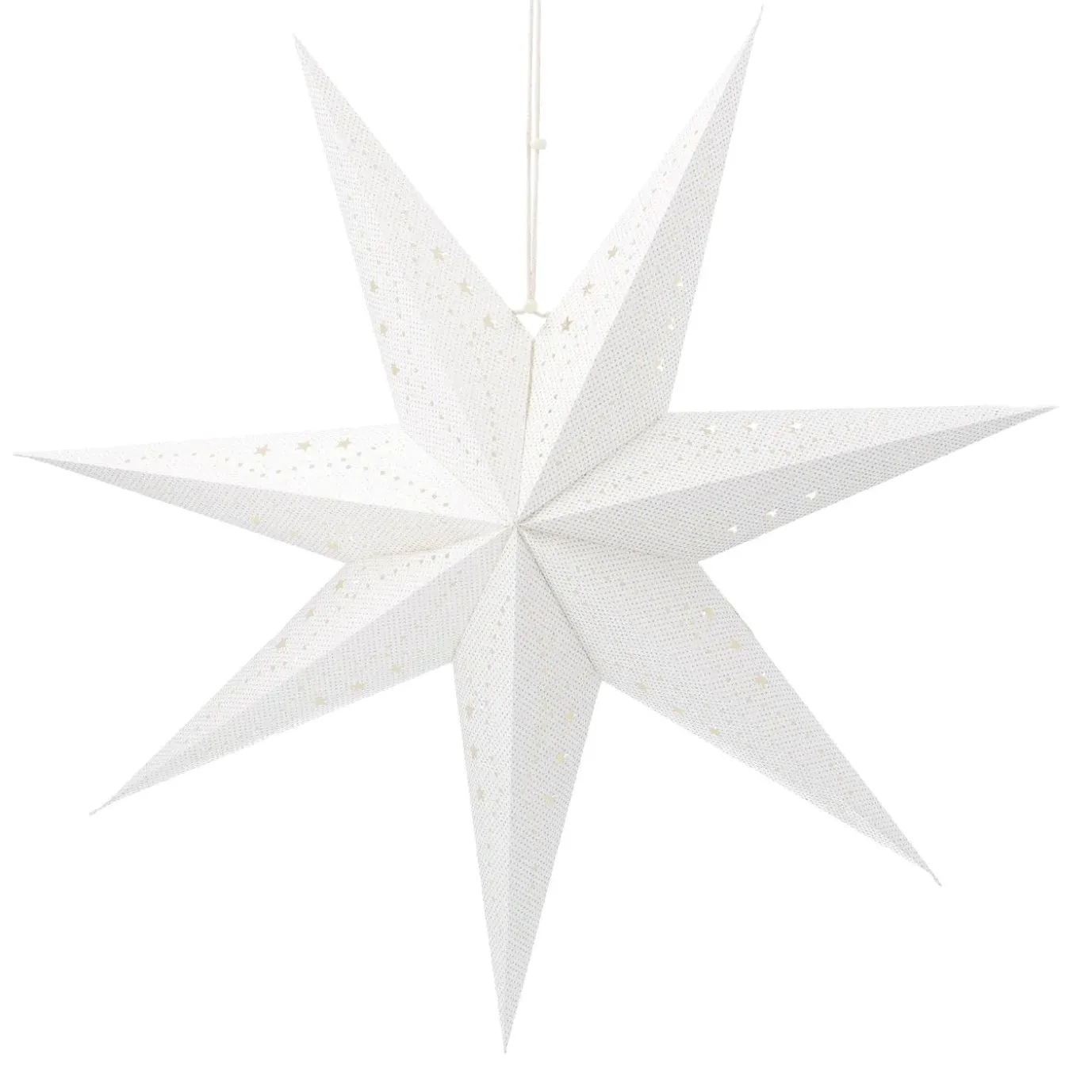 Papierstern, 60 Cm, Punkte/weiß-silber