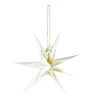 Papierstern , 3D, Weiß/gold, 18 Cm
