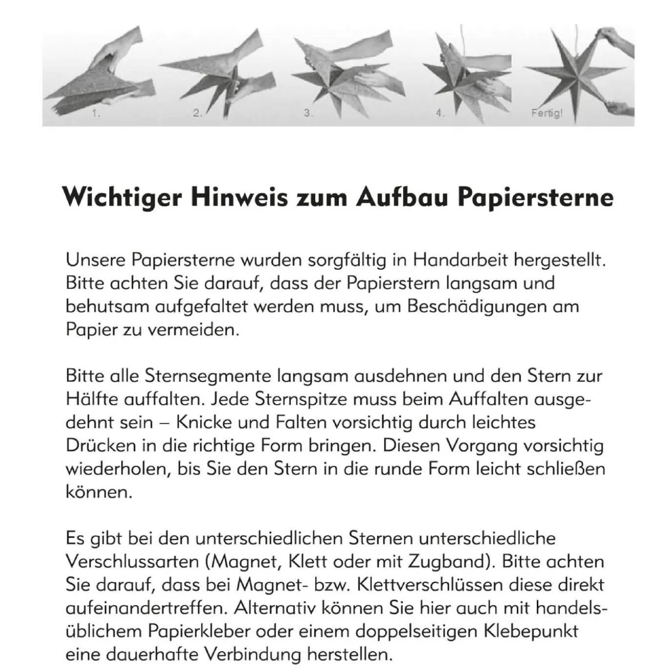 Papierstern Konfetti, Weiß/silber, 18 Cm