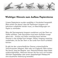 Papierstern, Weiß/silber, Ornament, 18 Cm