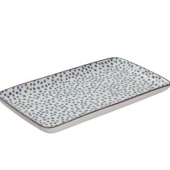 Platte China, Blau, Dots, 23 Cm