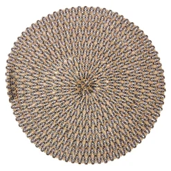 Platzset Aurora, Rund/schwarz, 38 Cm