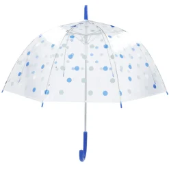 Regenschirm Transparent, Dots, Blau, 82 Cm
