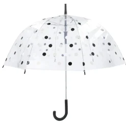 Regenschirm Transparent, Dots, Schwarz, 82 Cm