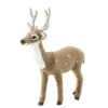 Rentier Fell/Glitzer, Stehend, Braun, 16 Cm