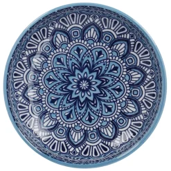 Schale China, Flach, Blau/hellblau, 15 Cm