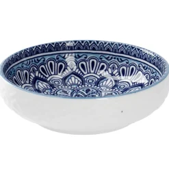 Schale China, Flach, Blau/hellblau, 12 Cm