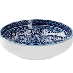 Schale China, Flach, Blau/hellblau, 9 Cm