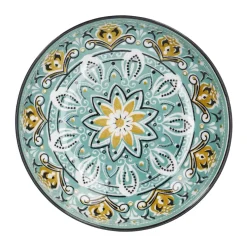 Schale China, Flach, Grün/braun, 12 Cm