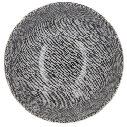 Schale China, Groß, Schwarz/weiß, Striche