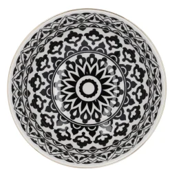 Schale China, Groß, Schwarz/weiß, Orient