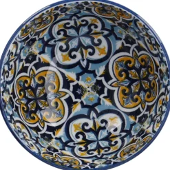 Schale China, Hoch, Blau/gelb, 9.5 Cm