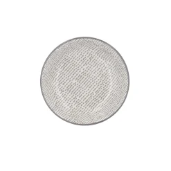 Schale China, Klein, Dunkelgrau/weiß, Striche