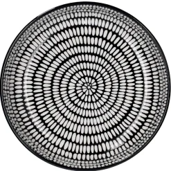 Schale China Mit Rand, Stäbchen/Kreis, Schw/wss, 17 Cm