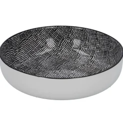 Schale China Mit Rand, Striche, Schw/wss, 17 Cm
