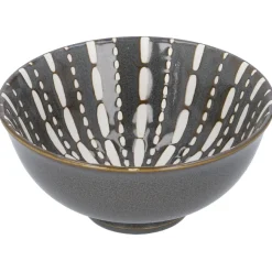 Schale China, Relief, Striche/Punkte, 12 Cm