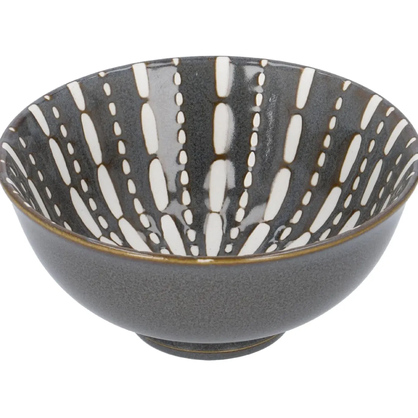 Schale China, Relief, Striche/Punkte, 12 Cm