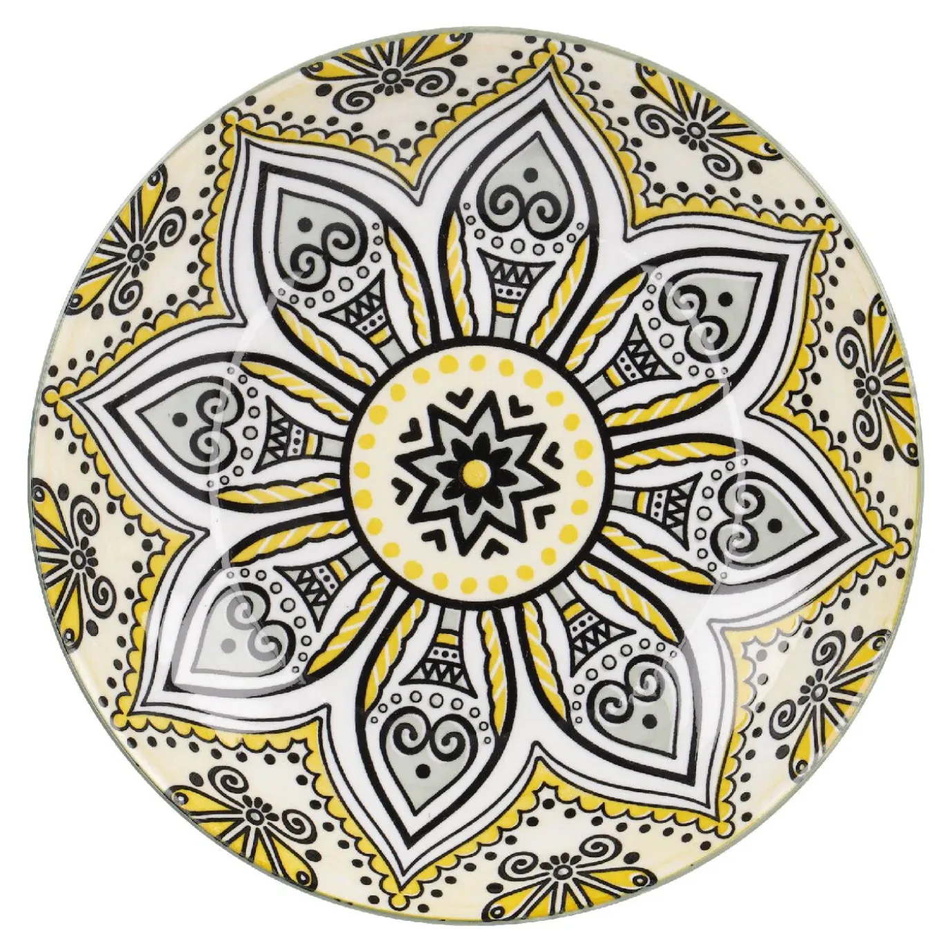 Schale Lisa, Flach, Gelb, 20 Cm