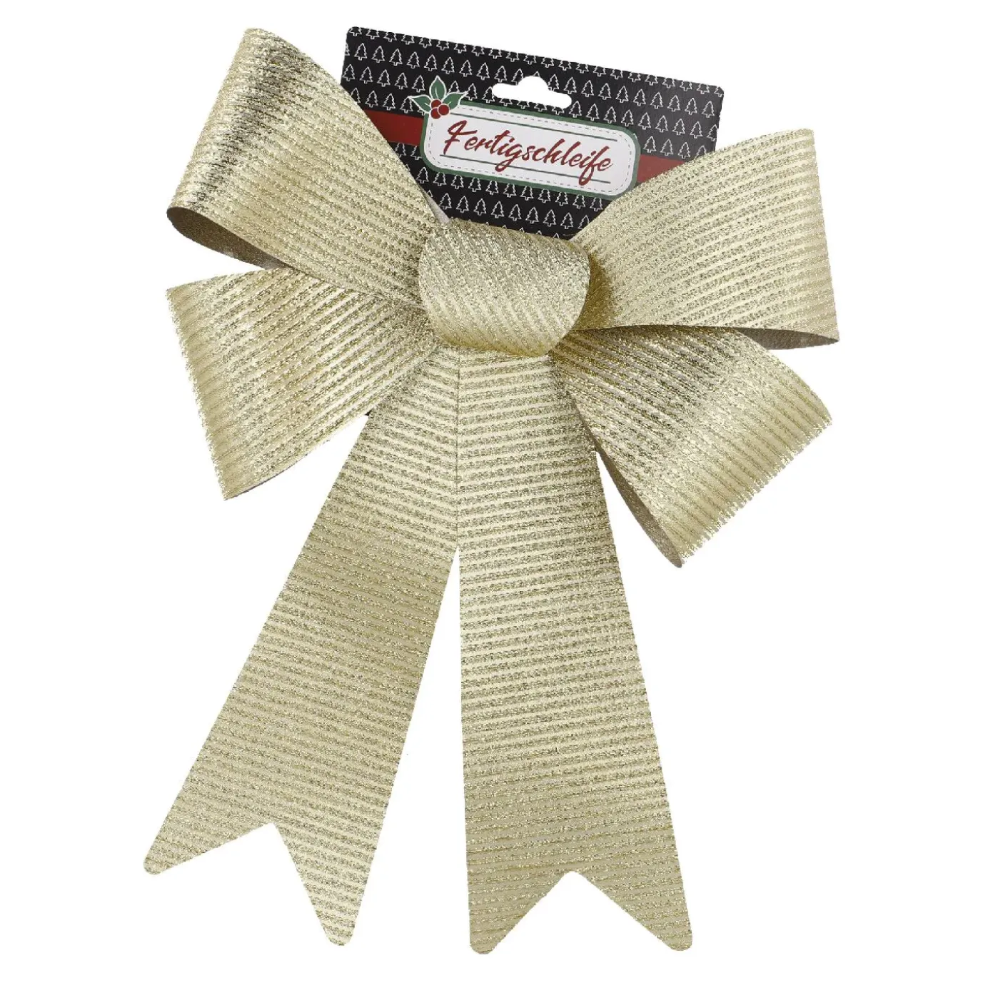 Schleife Glitter/Streifen, Gold, 40 Cm