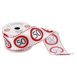 Schleifenband Geburtstag, 50, 5 Meter