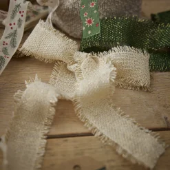 Schleifenband Lurex, Creme, 2 M