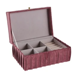 Schmuckbox Edel, Dunkelpink, 18 Cm