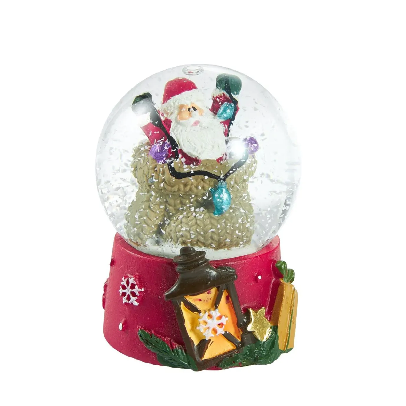 Schneekugel Figur, Weihnachtsmann/Sack, 4.5 X 6 Cm