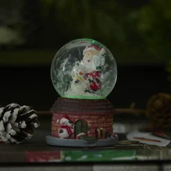 Schneekugel Haus, Dunkelrot, 4.5 X 7 Cm